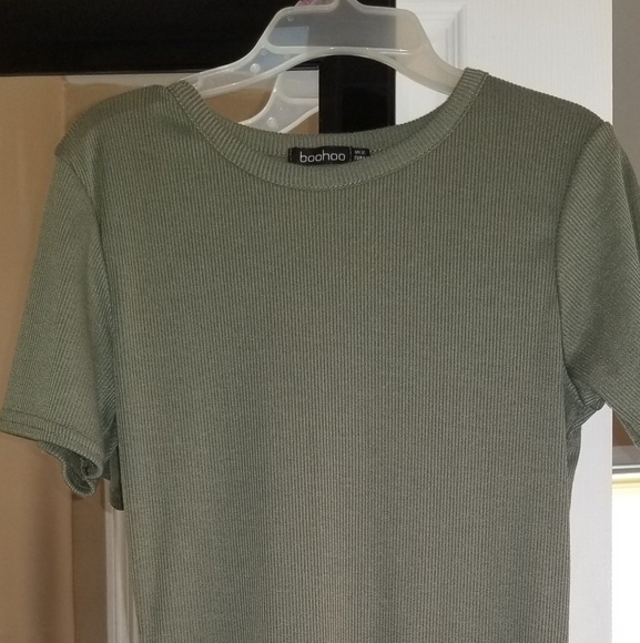 Short olive green dress - Picture 4 of 4